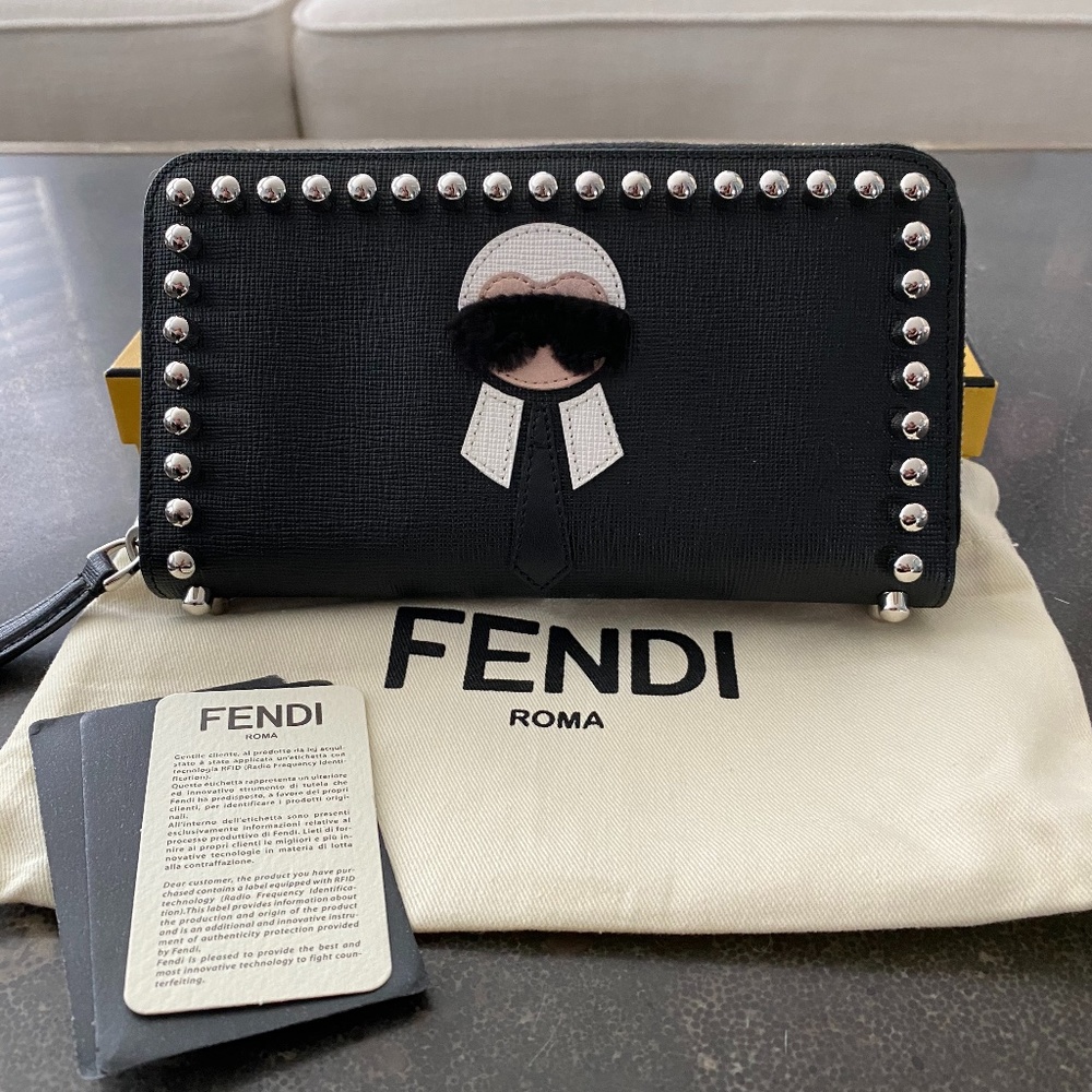 Fendi 'Karlito' Zip-around wallet